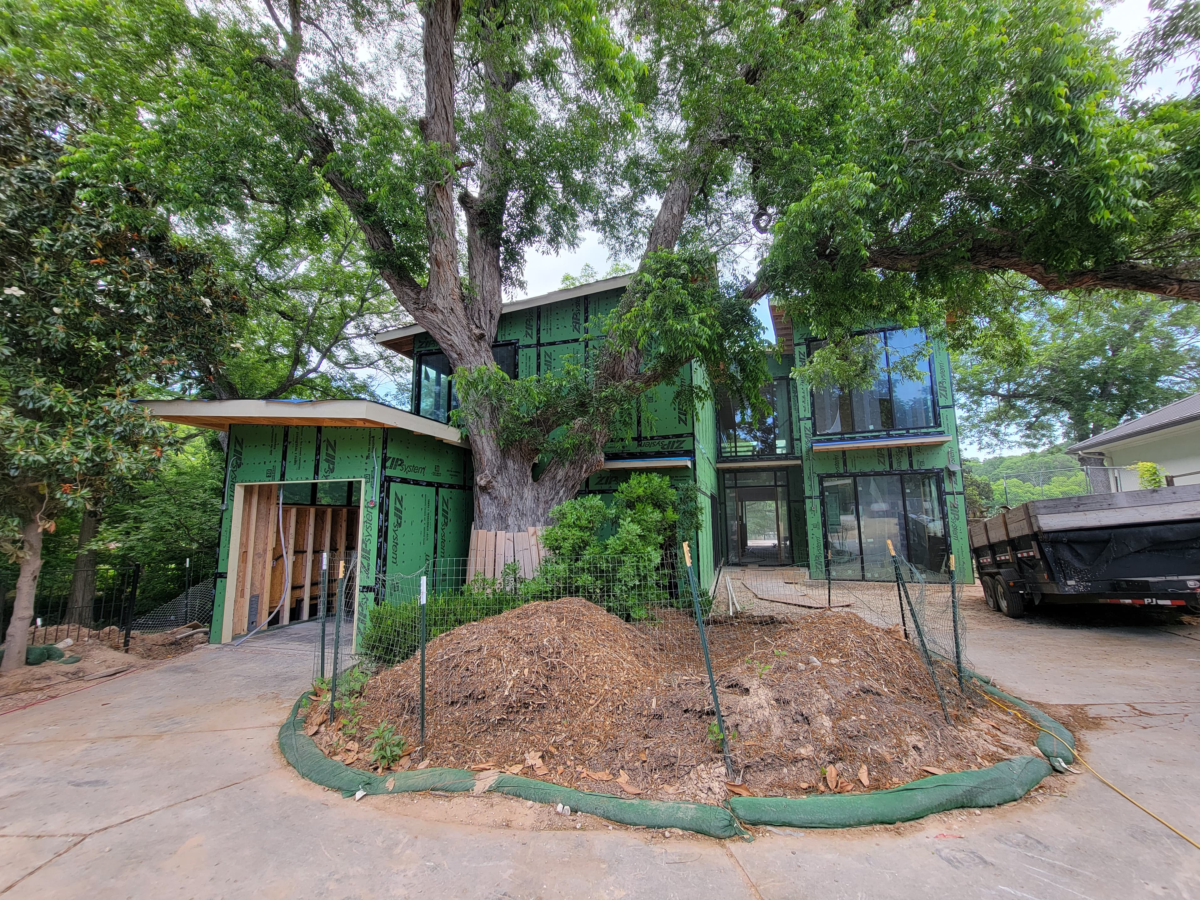 Completed outdoor living addition structural project